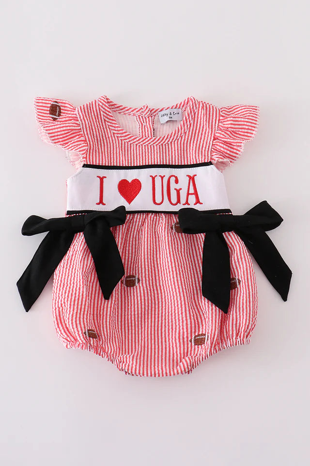 I <3 UGA Seersucker Football Bubble