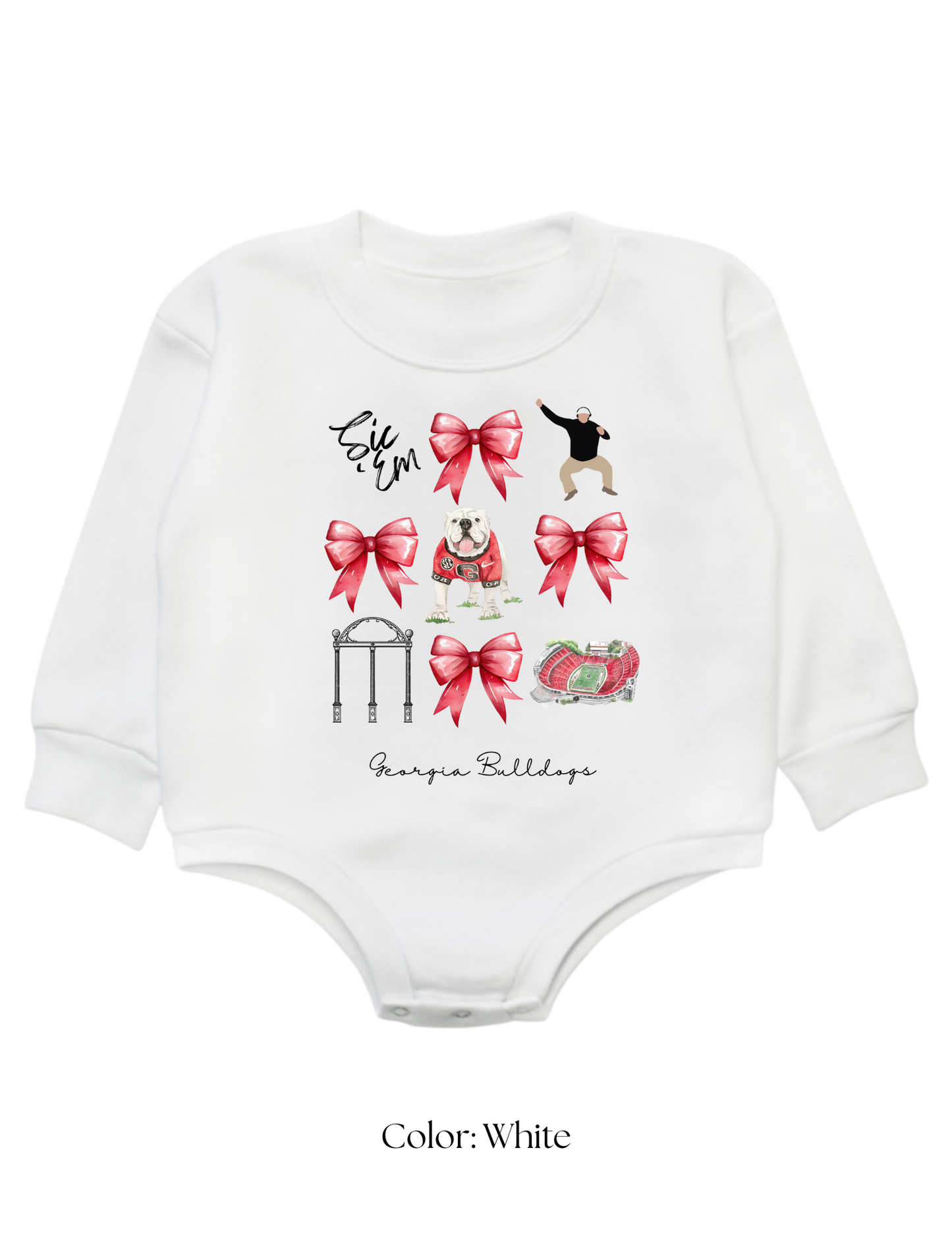 *CUSTOM* (Baby) UGA Sweatshirt Bubble