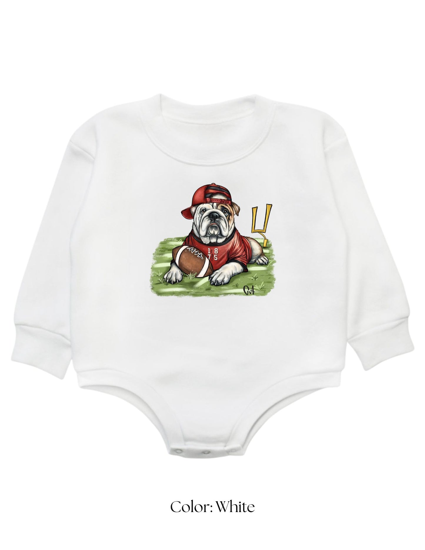 *CUSTOM* (Baby) Retro UGA Football Sweatshirt Bubble