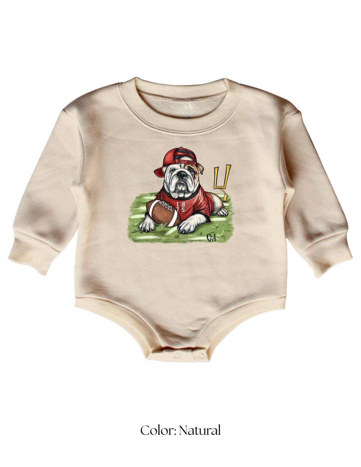 *CUSTOM* (Baby) Retro UGA Football Sweatshirt Bubble