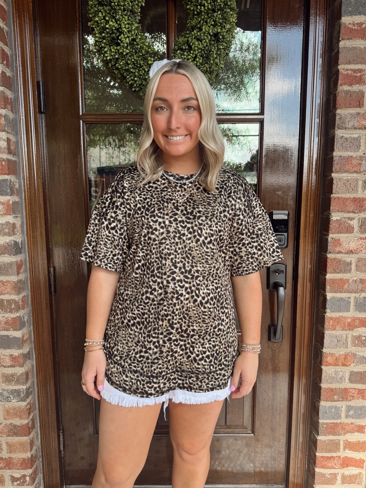 Olive Leopard Top