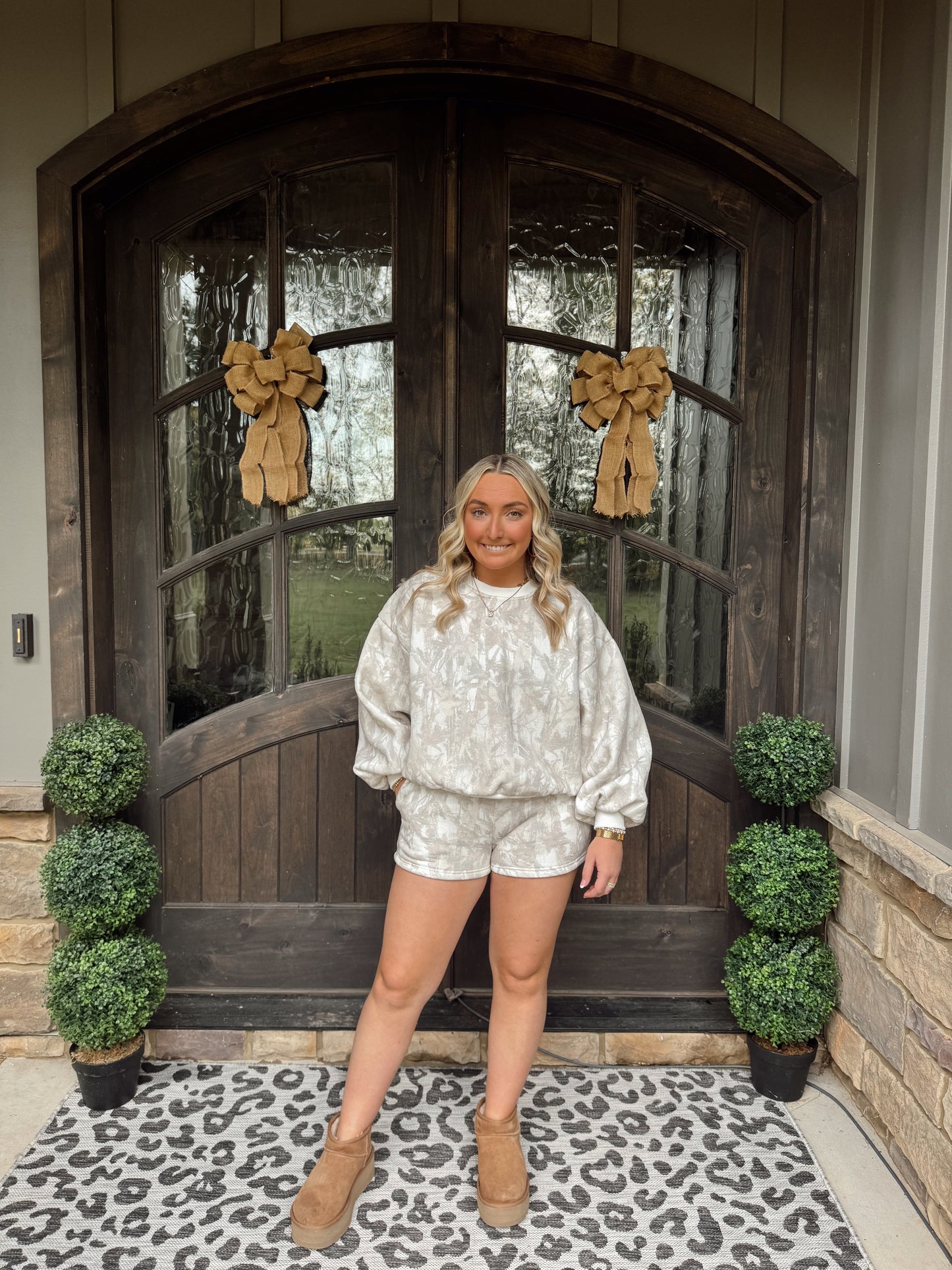 PREORDER: Vintage Woodland Camo Sweatshirt & Short Set