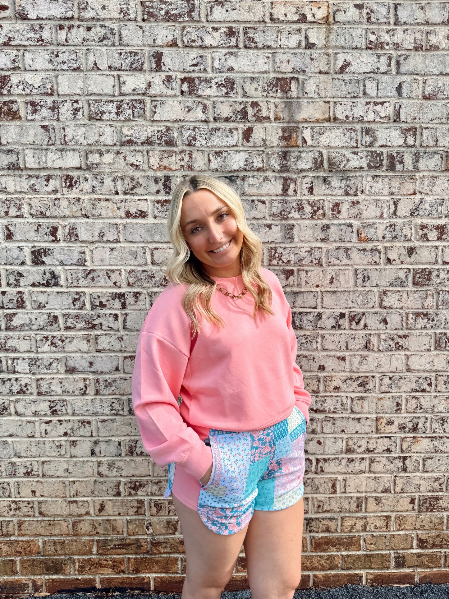 Quilted Patchwork Pattern Shorts