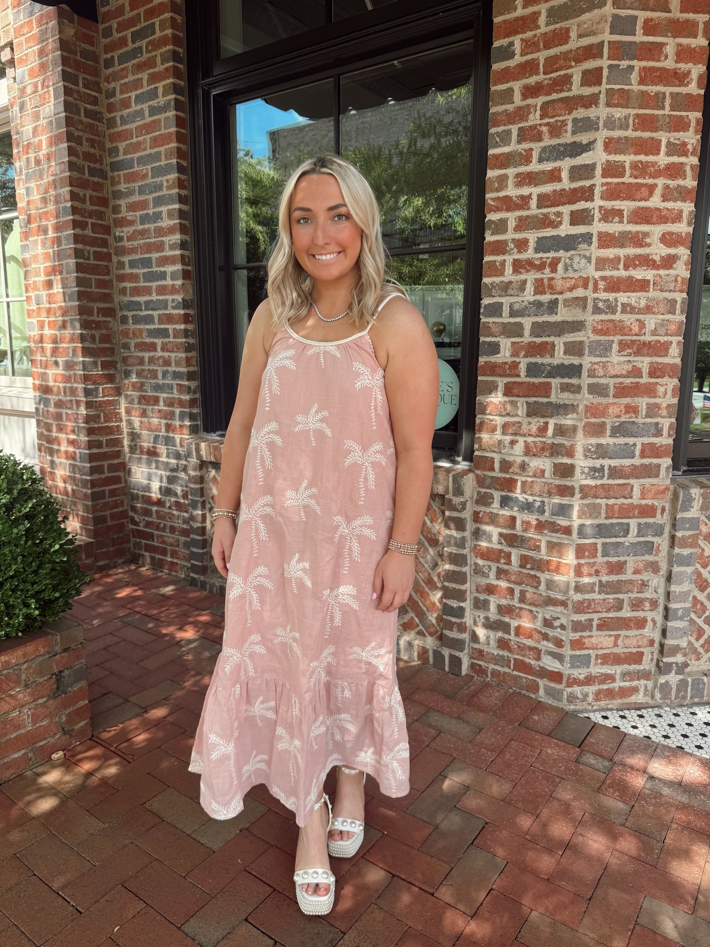 Blush Palm Paraside Dress