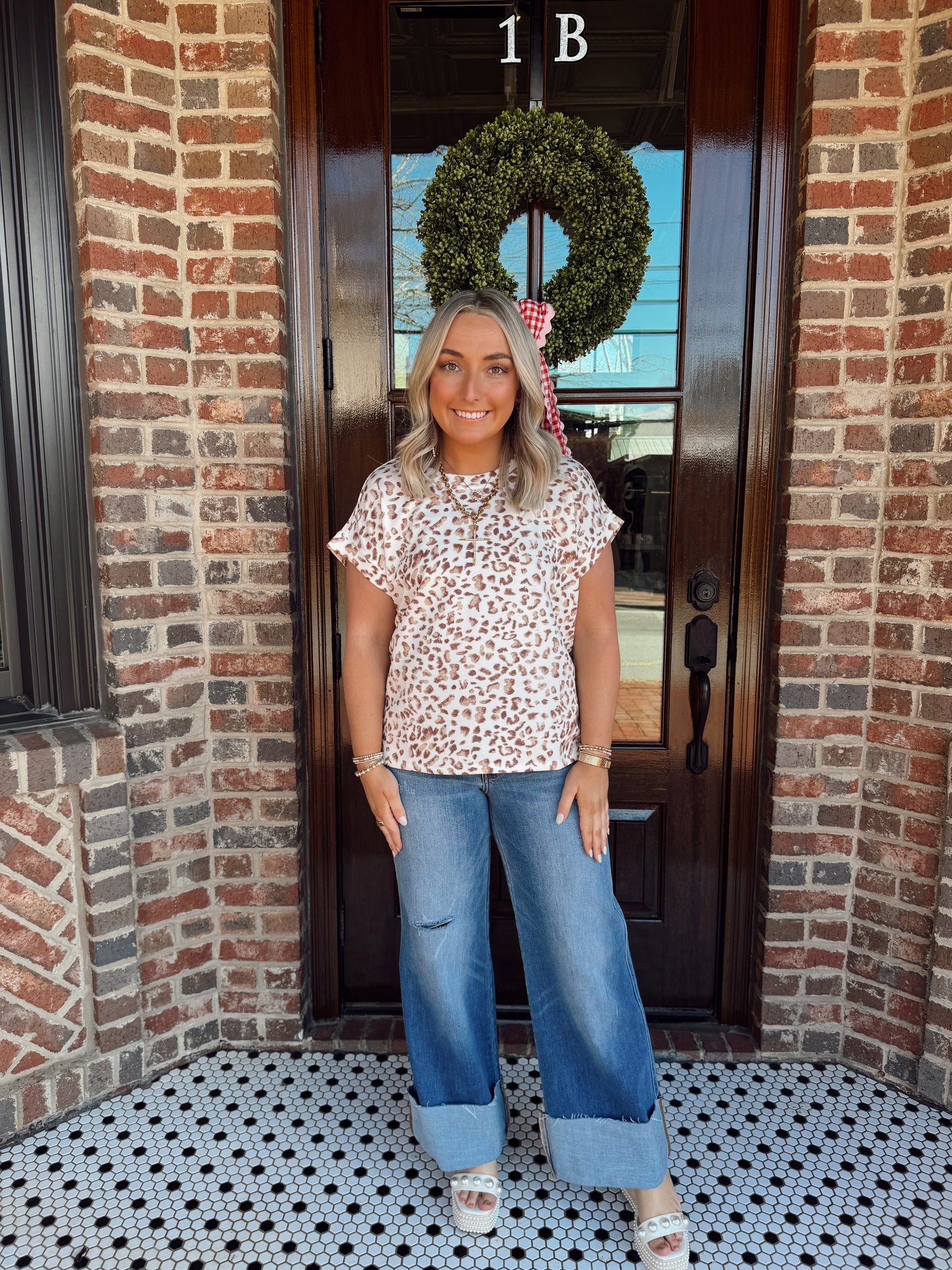 Brown Leopard Scuba Top