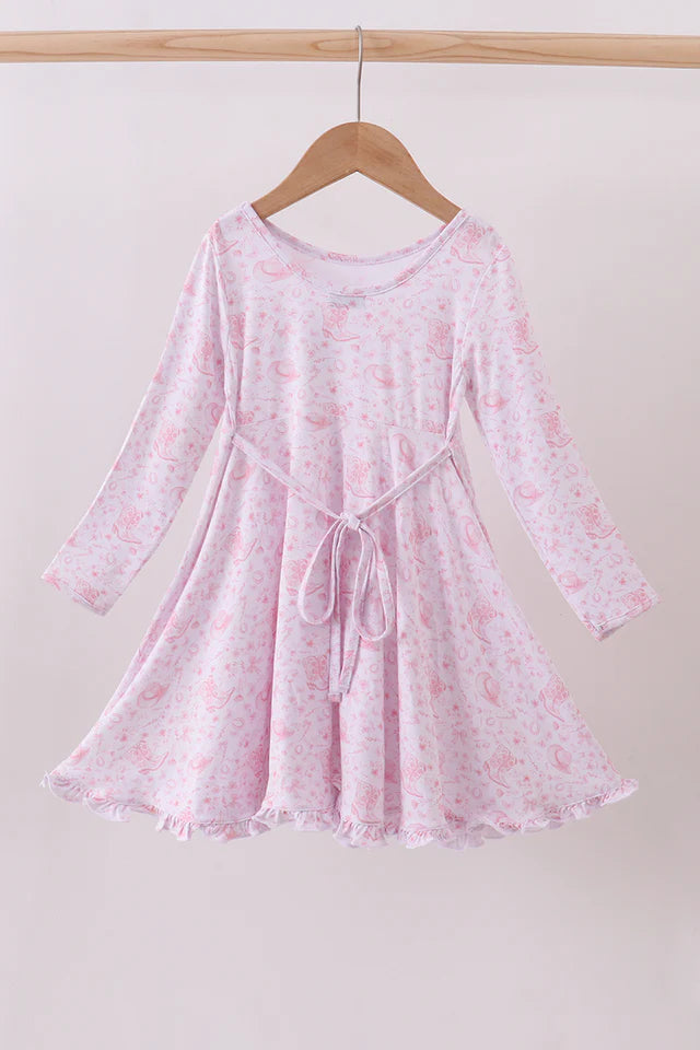 Girls Boots & Bows Bamboo Dress