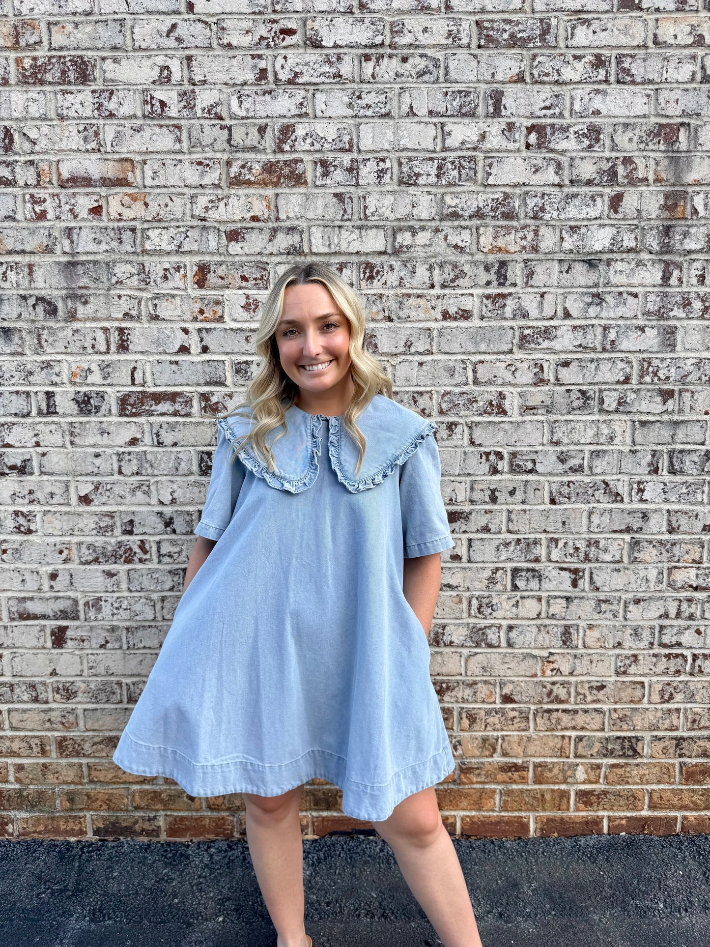 Peter Pan Denim Dress