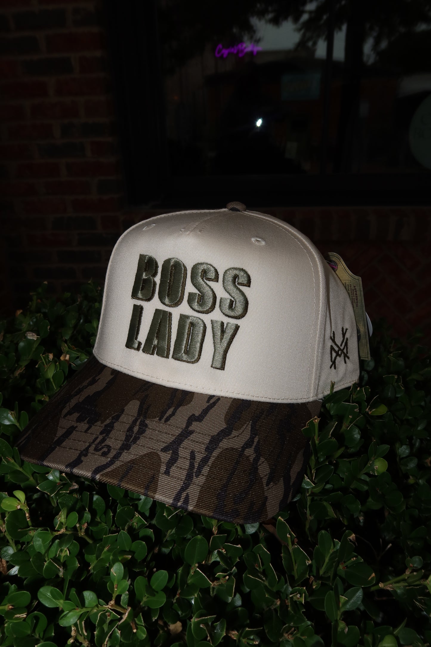 Boss Lady Bottomland Camo Trucker Hat