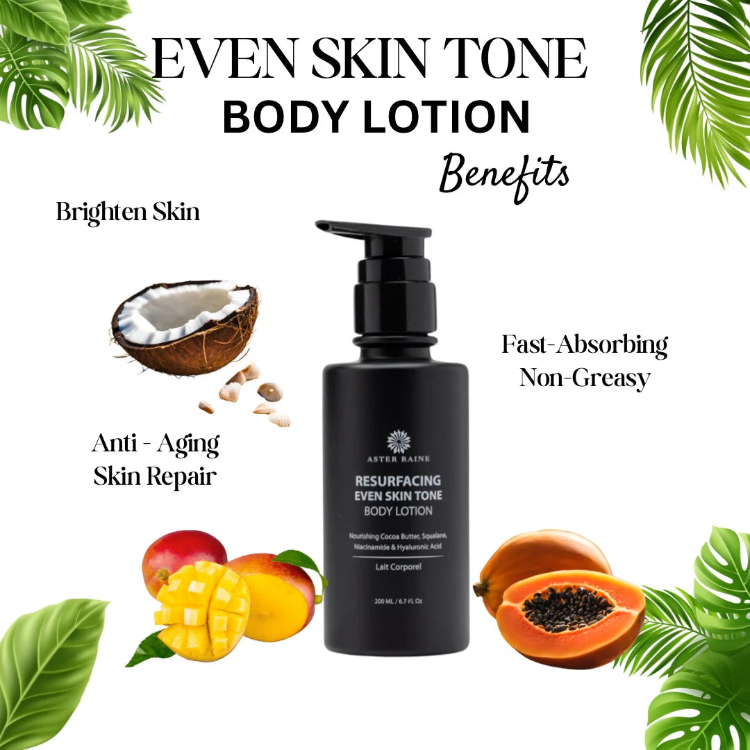 Resurfacing Even Skin Tone Body Lotion | 4% Niacinamide, Alpha Arbutin, Glutathione