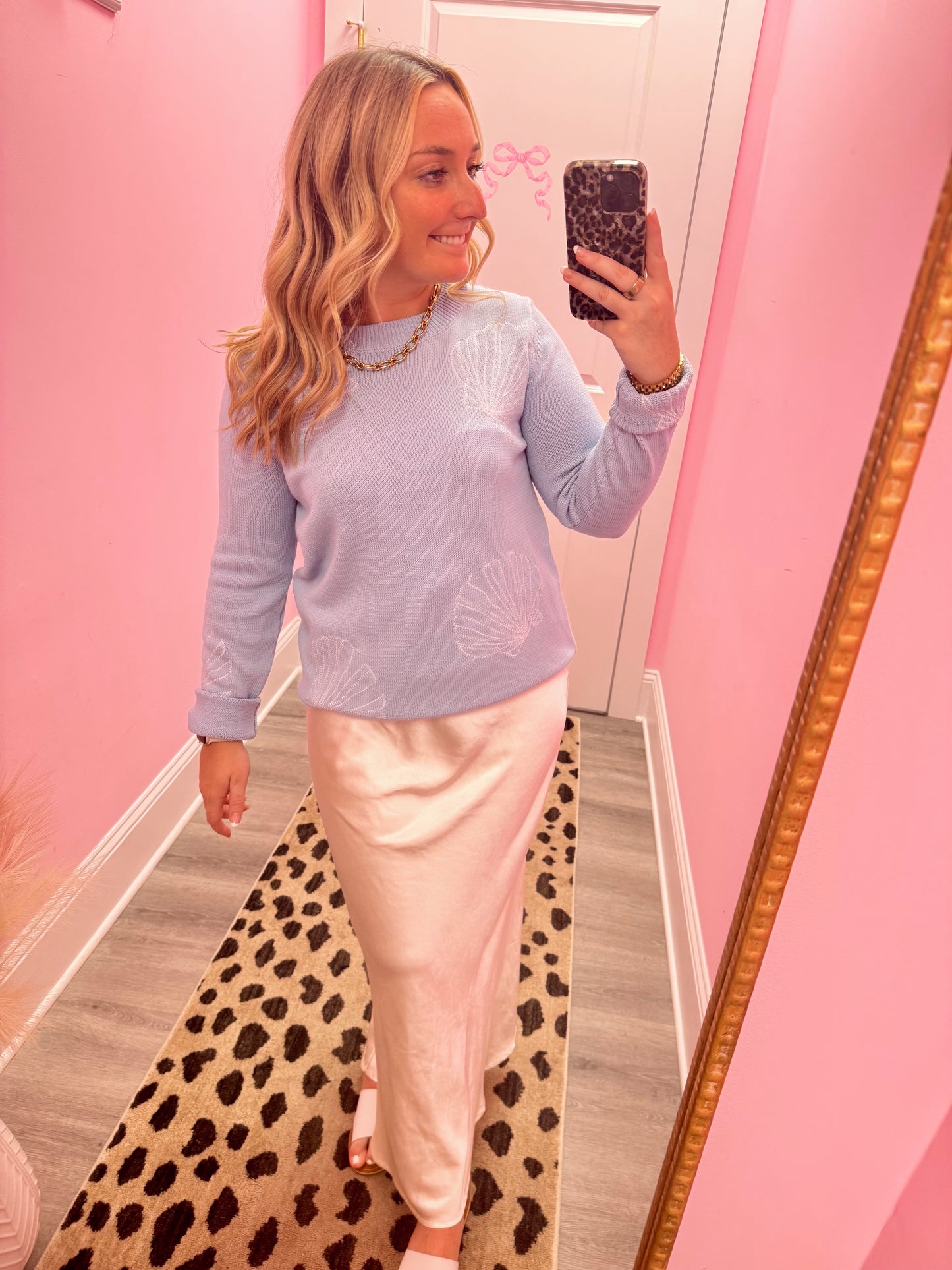 Champagne Satin Skirt