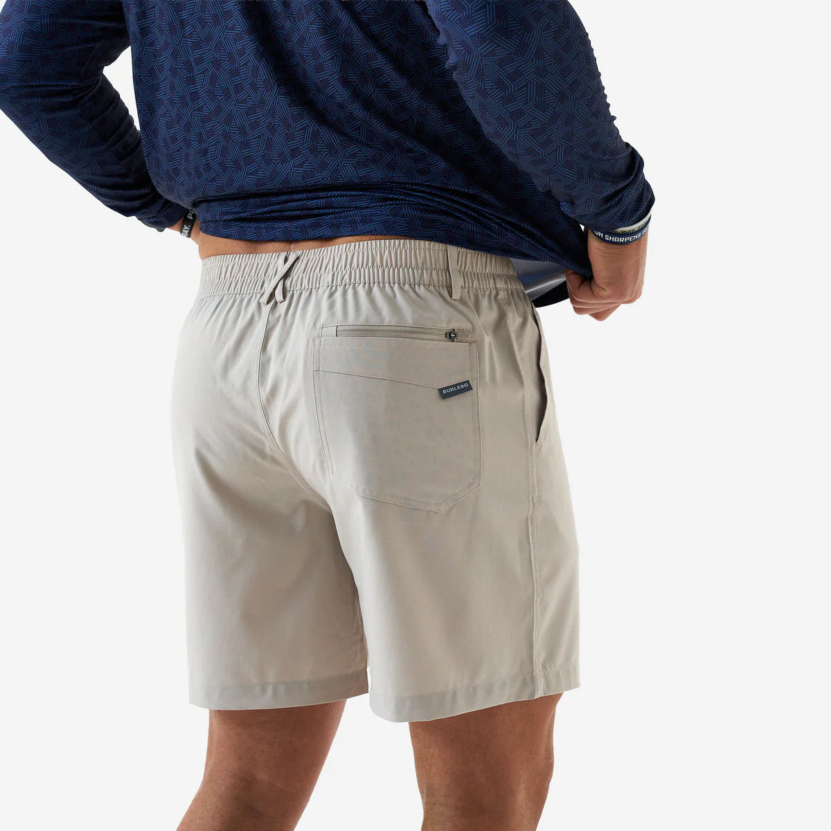 Burlebo Everyday Short | Lt. Khaki & Old Glory Pocket