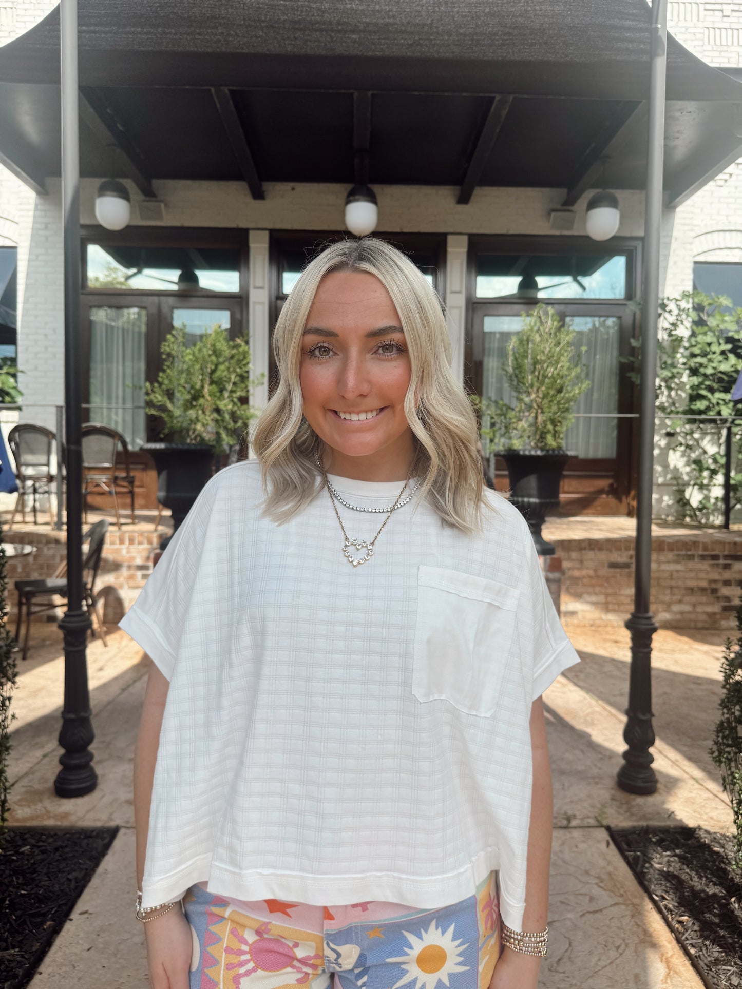 White Boxy Tee