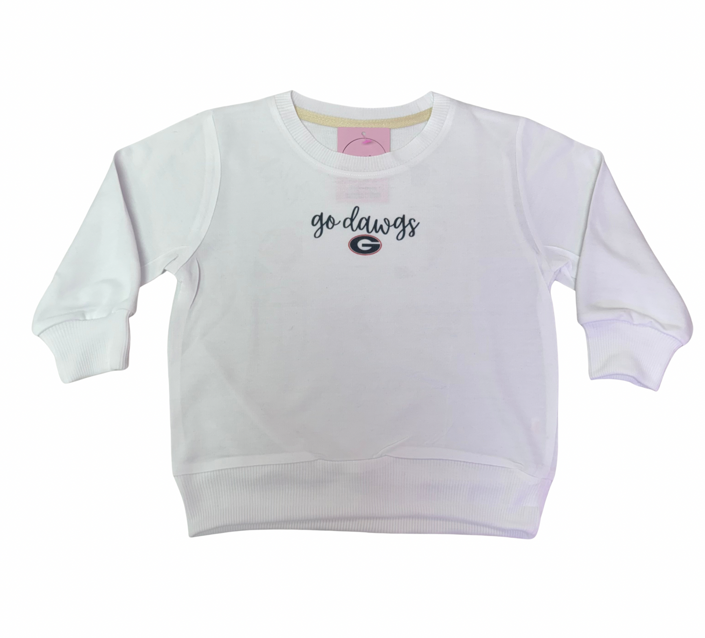 Go Dawgs White Sweatshirt 2T