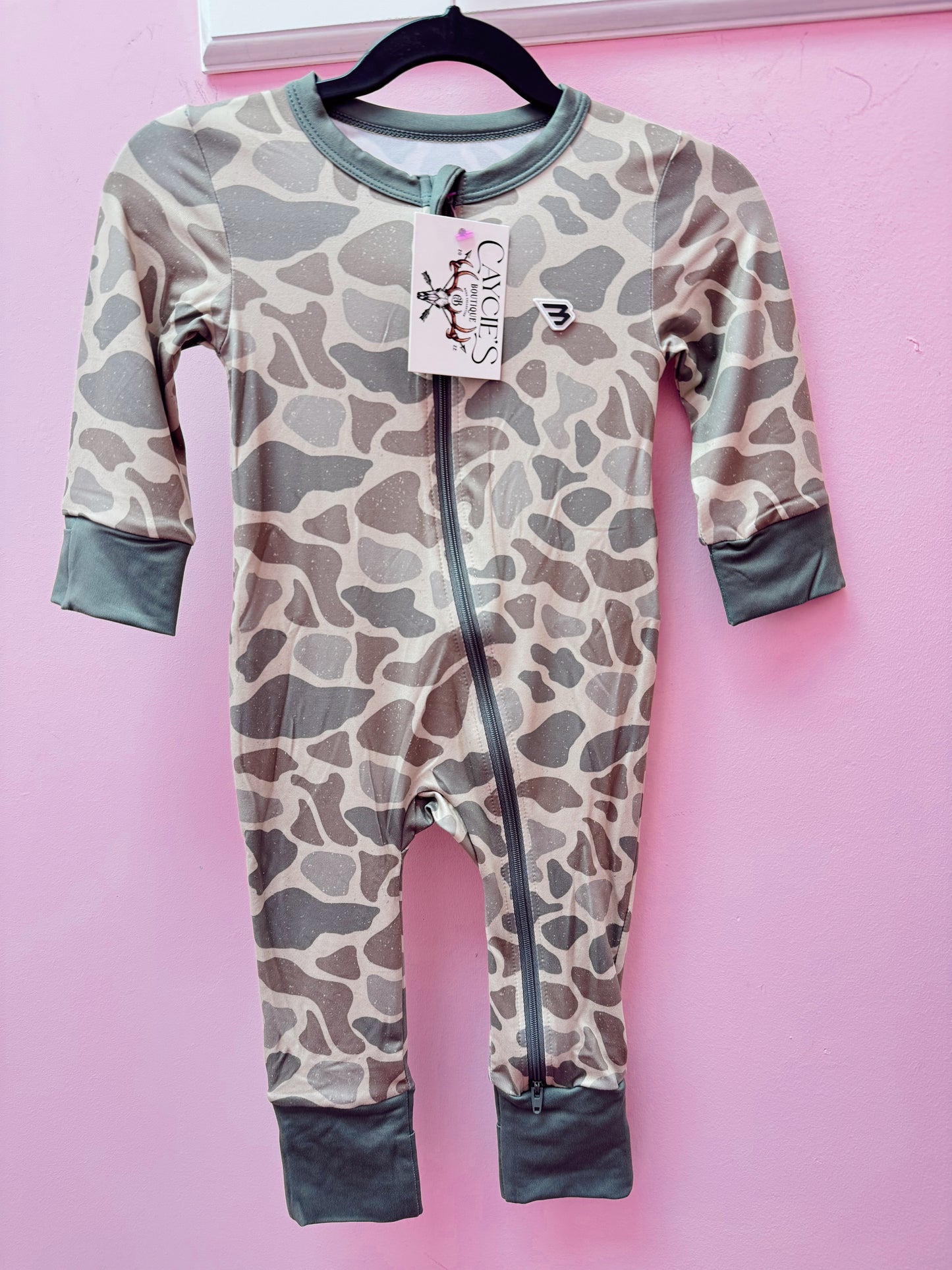 Burlebo Classic Deer Camo Baby Zip Up