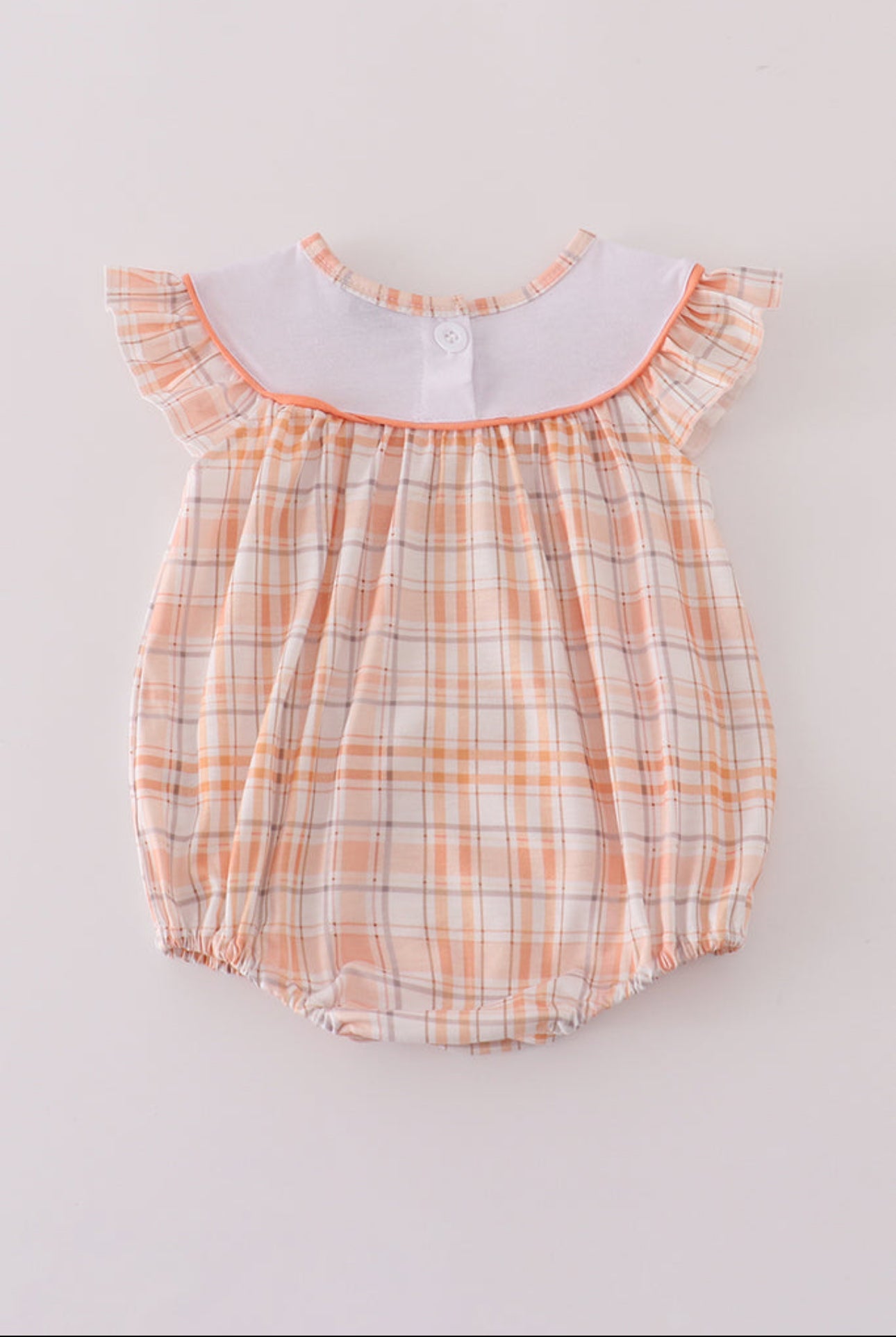 Orange Pumpkin Plaid Bubble