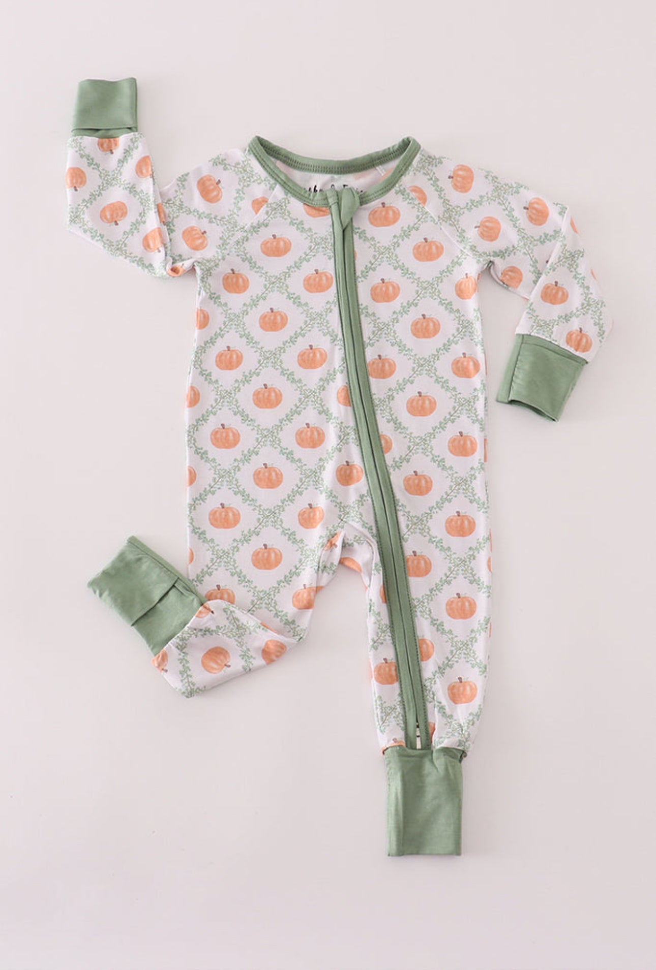 Green Pumpkin Bamboo Romper