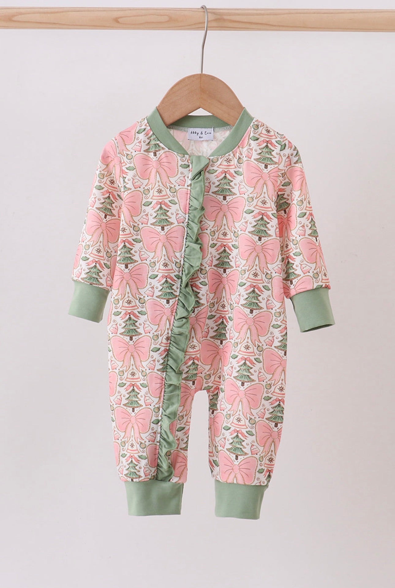 Bows & Christmas Tree's Mama's Girl Embroidery Romper