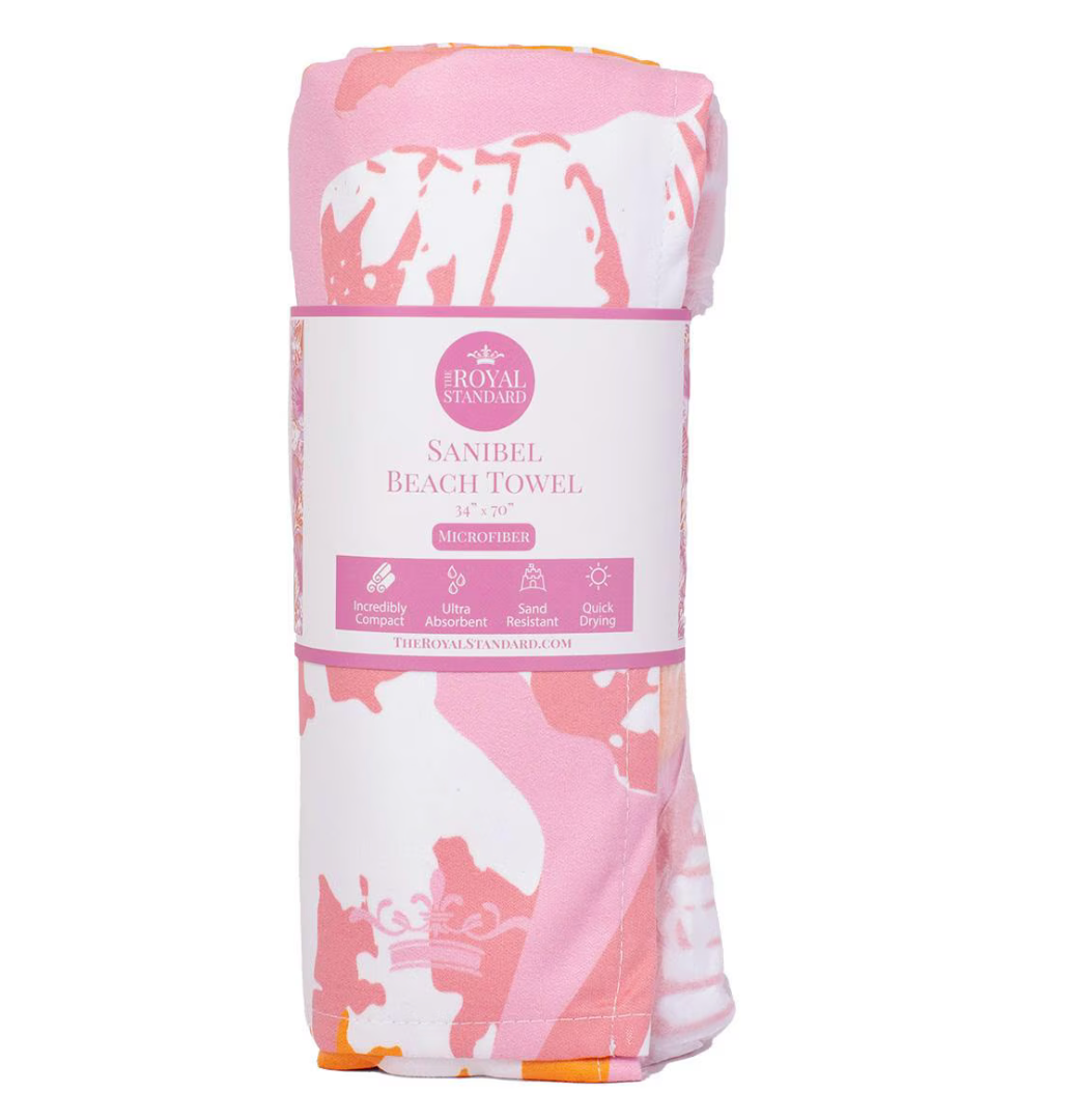 Pink Sannibel Beach Towel