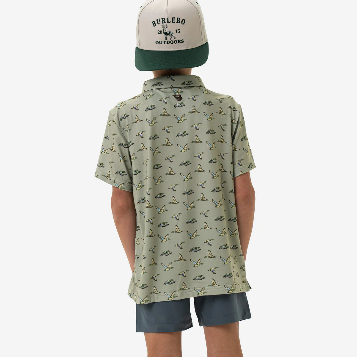 Burlebo Youth Performance Polo | Flying Ducks Green