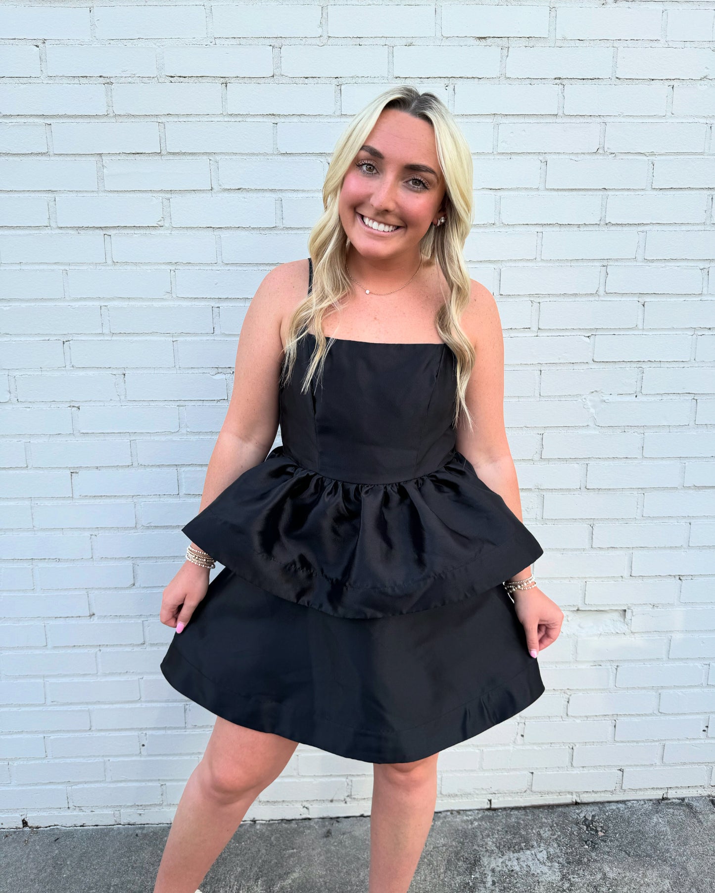 Karli Tiered Ruffle Bubble Mini Dress