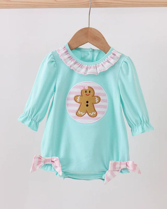 Blue & Pink Gingerbread Ruffle Bubble