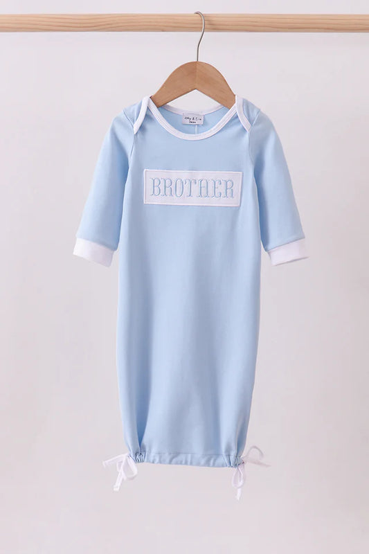 Blue Brother Embroidered Gown