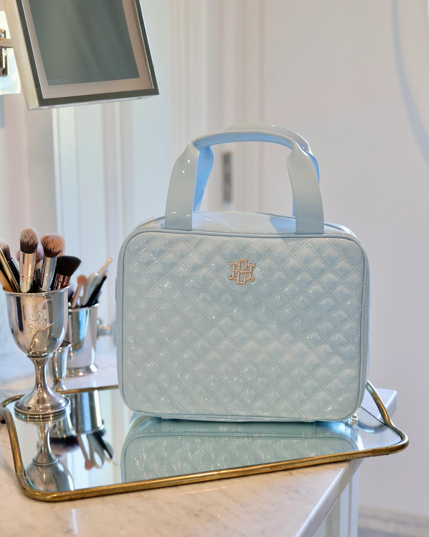 Punta Cana Large Case | Light Blue Patent