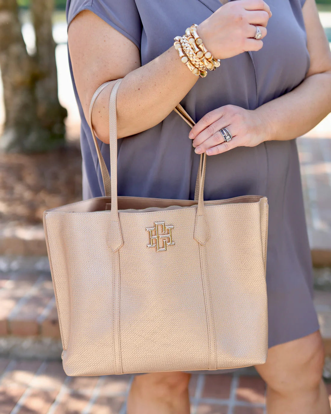 Heath Tote Bag | Woven Gold