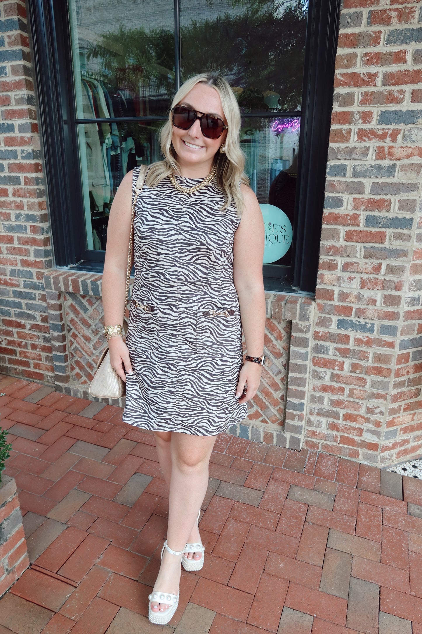 Animal Print Horse-Bit Dress
