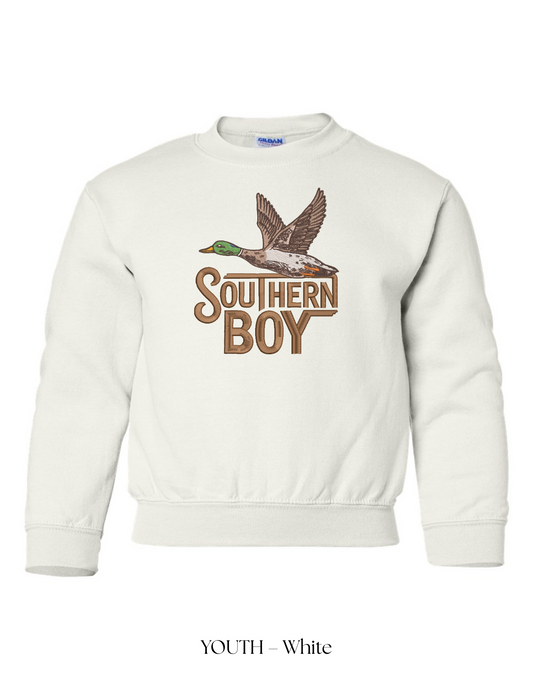 *CUSTOM* (Youth) Southern Boy Mallard Embroidered Crewneck