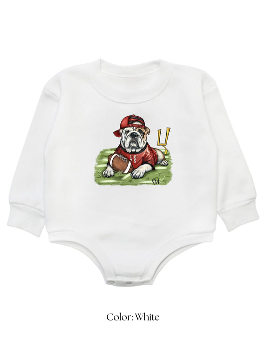 *CUSTOM* (Baby) Retro UGA Football Sweatshirt Bubble