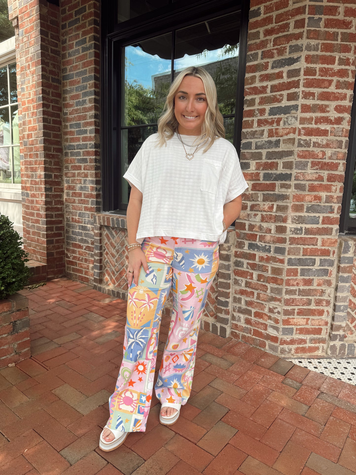 Summer Patchwork Wide Leg Jeans