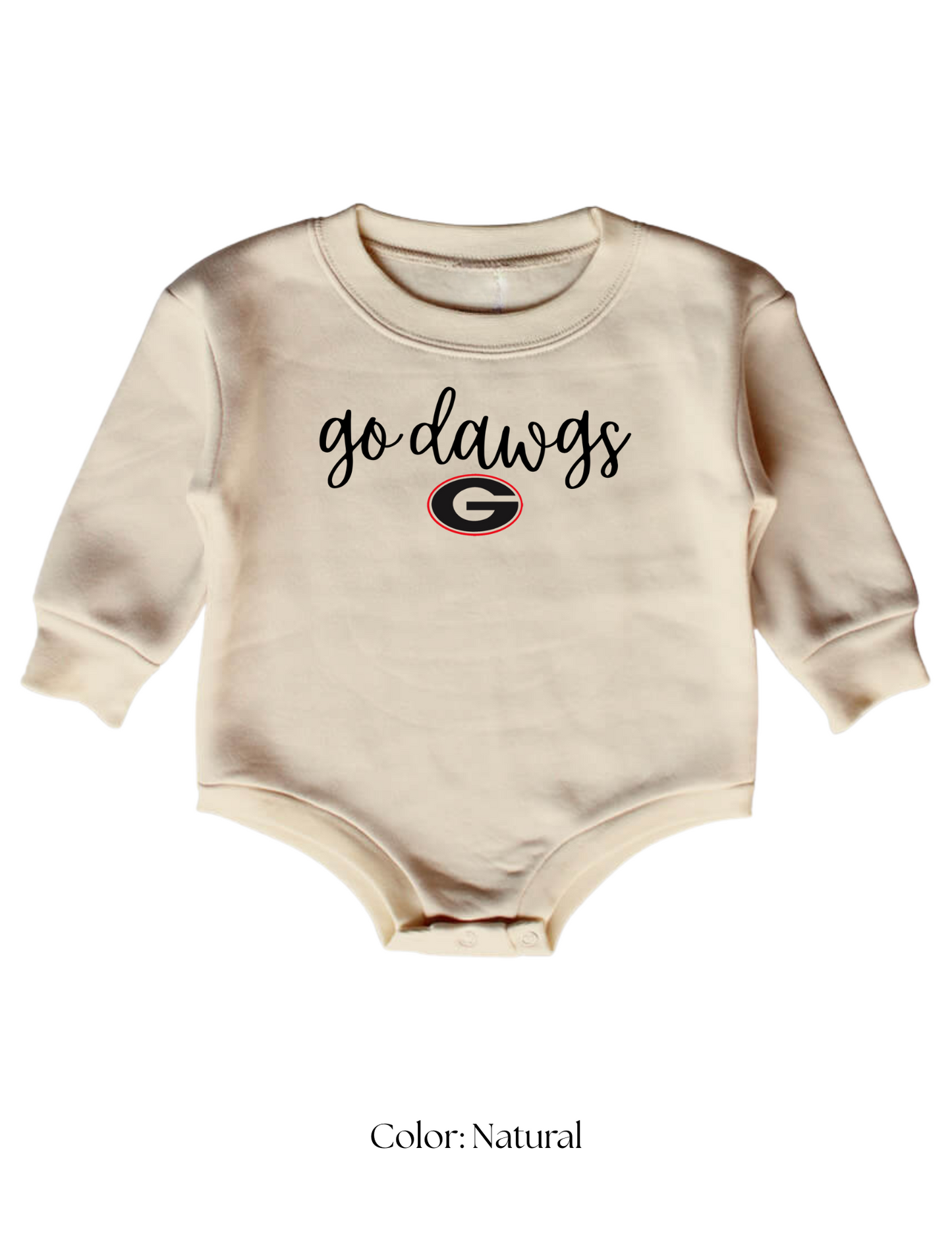 *CUSTOM* (Baby) Go Dawgs Script Sweatshirt Bubble
