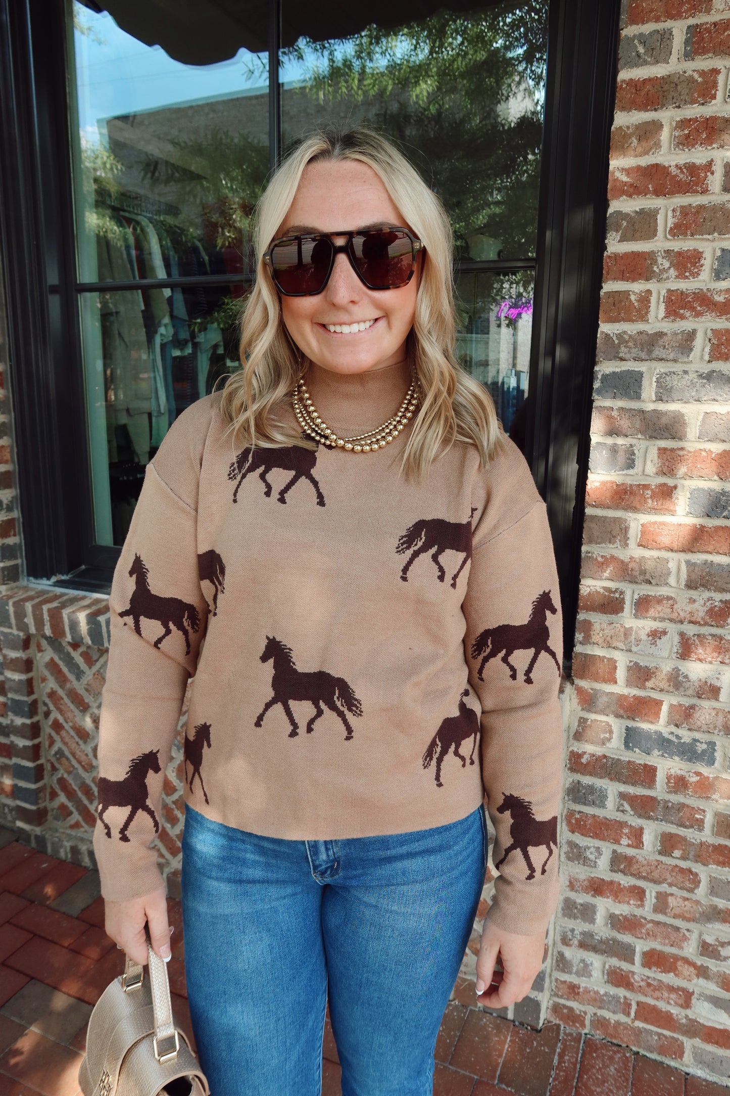 Giddy Up Mockneck Sweater