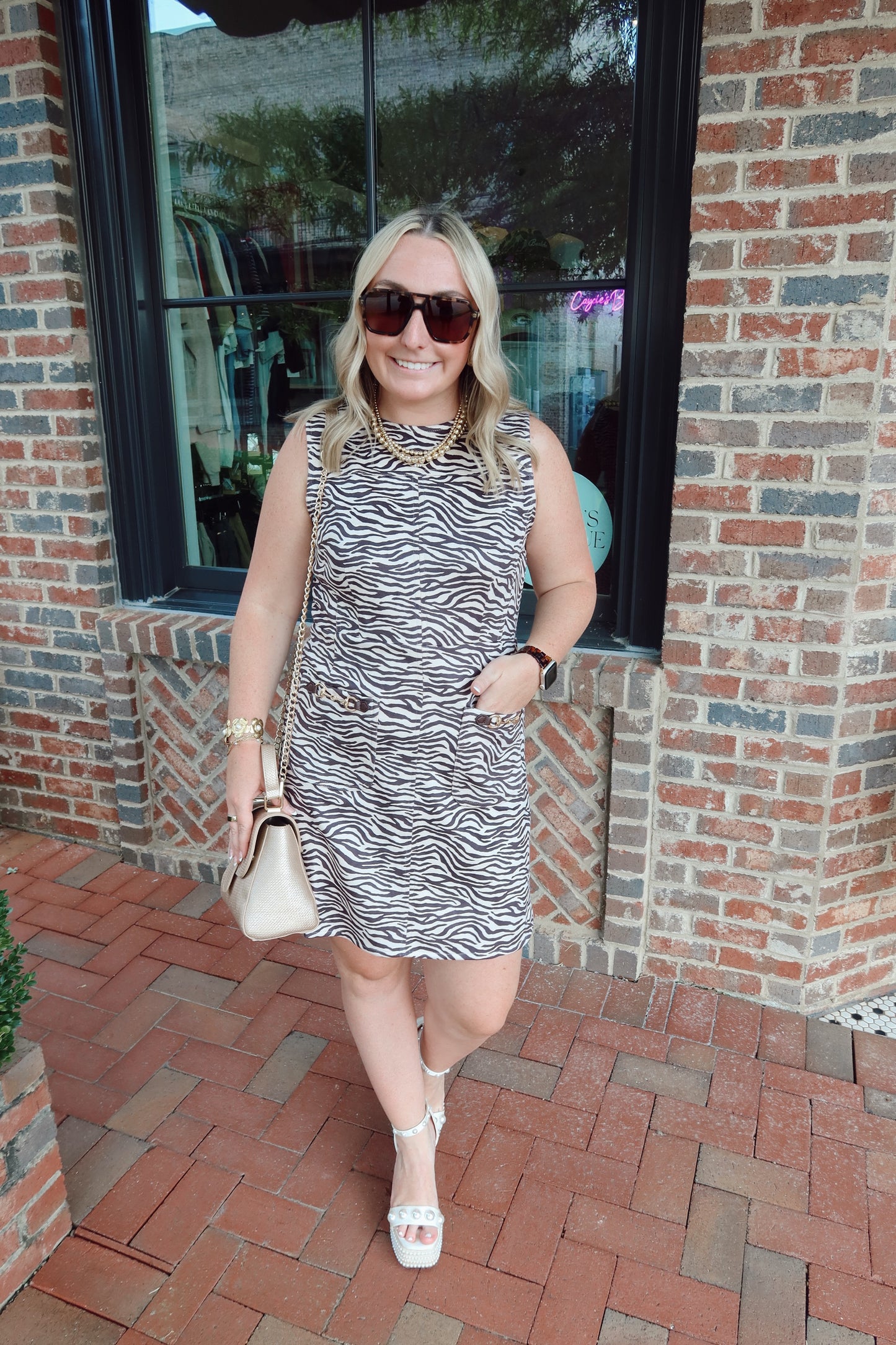 Animal Print Horse-Bit Dress