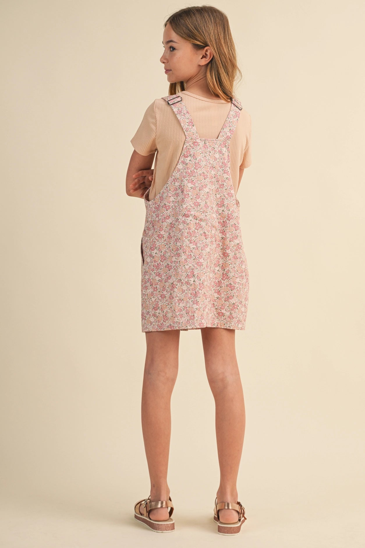 Emma Floral Overall Dress (Girls 7-14)