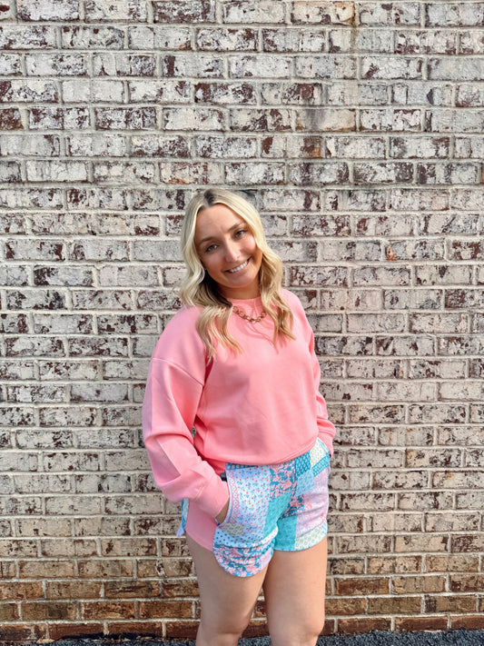 Quilted Patchwork Pattern Shorts