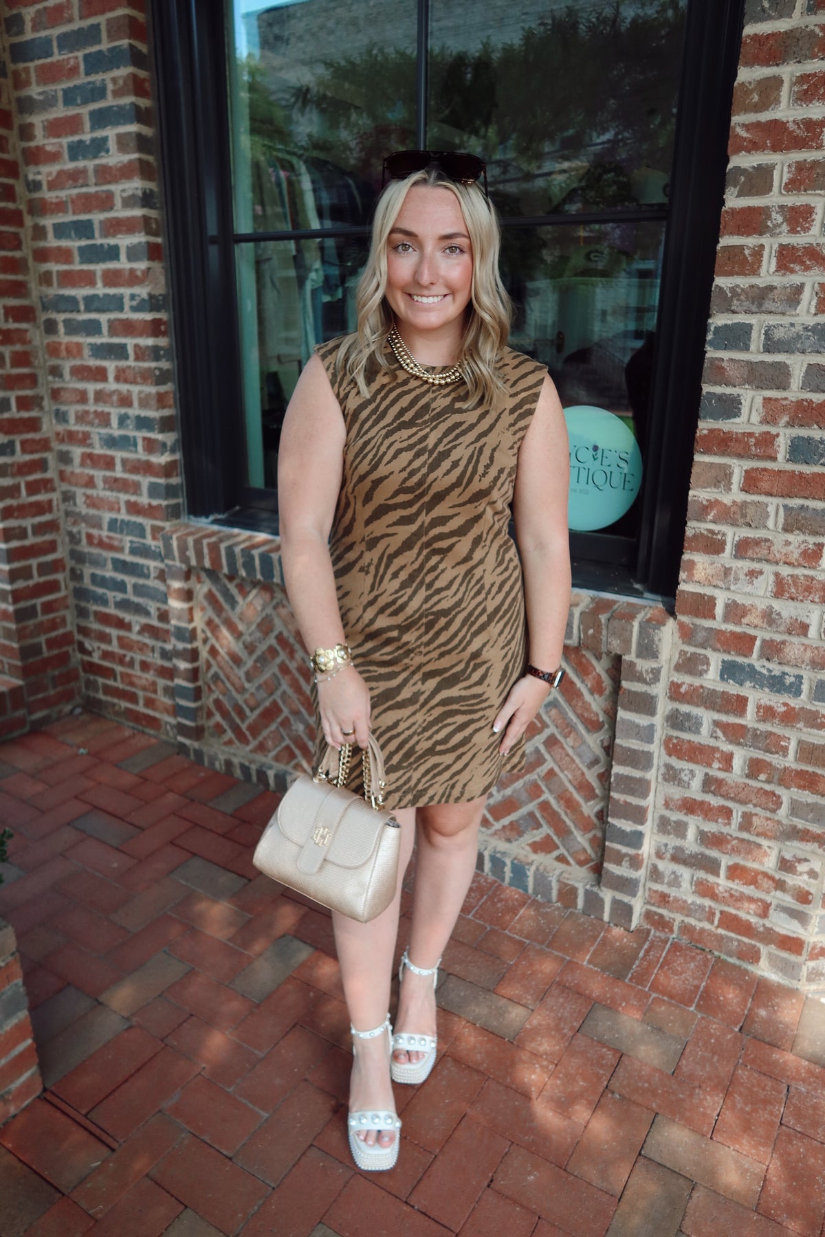 Zebra Denim Mini Dress