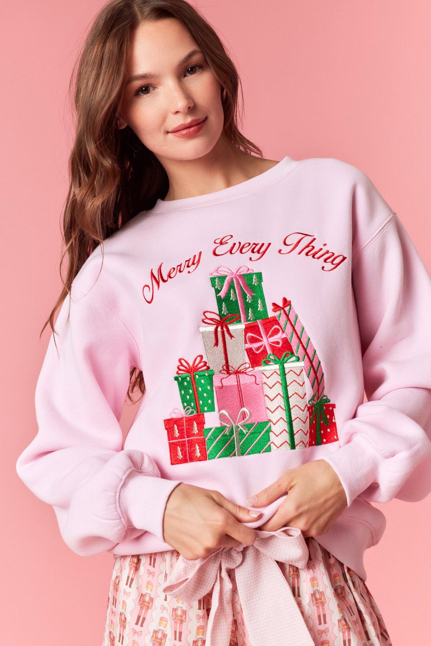 Merry Every Thing Embroidered Crewneck