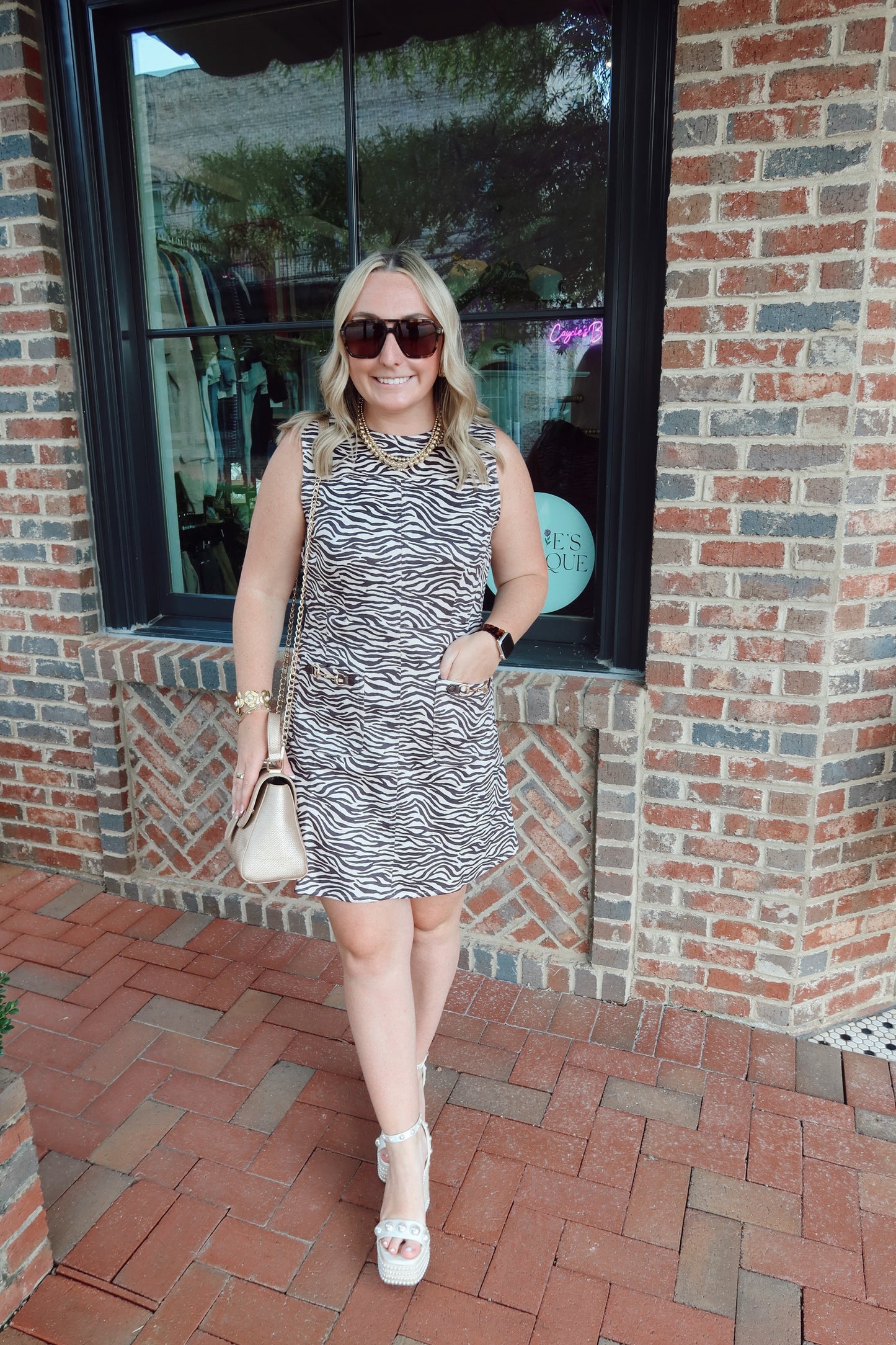 Animal Print Horse-Bit Dress