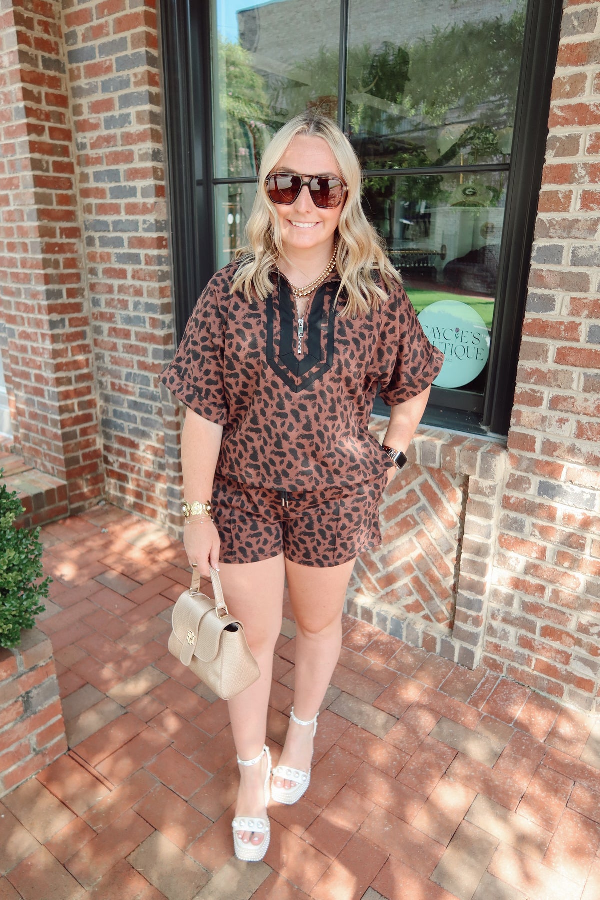 Leopard Top & Short Set