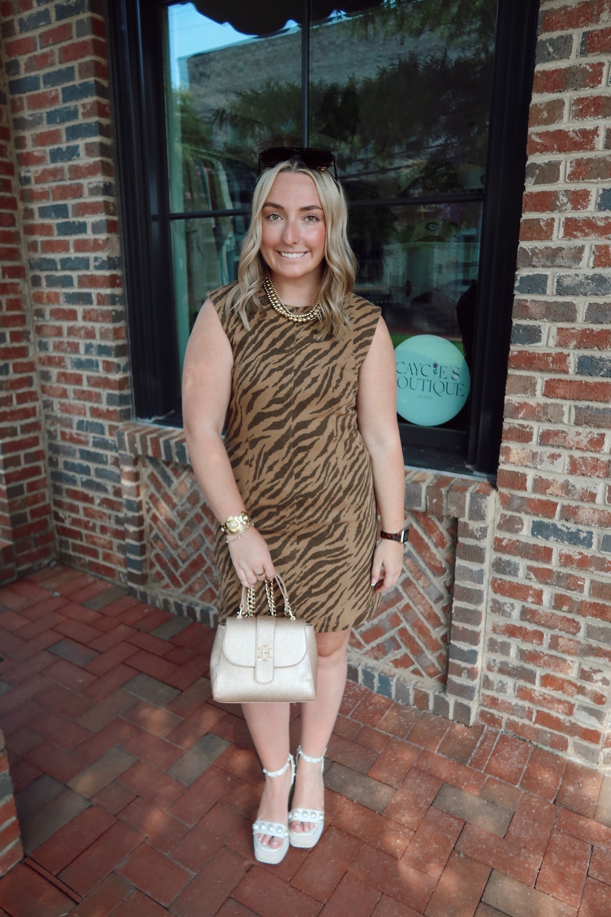 Zebra Denim Mini Dress