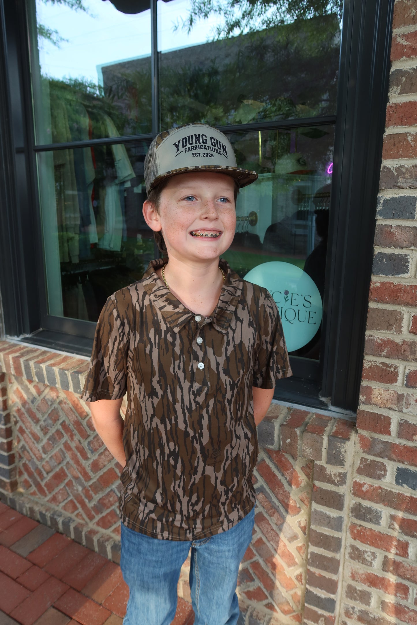 CoolShade™ Scottie Polo UPF 50+ | Mossy Oak® Original Bottomland®