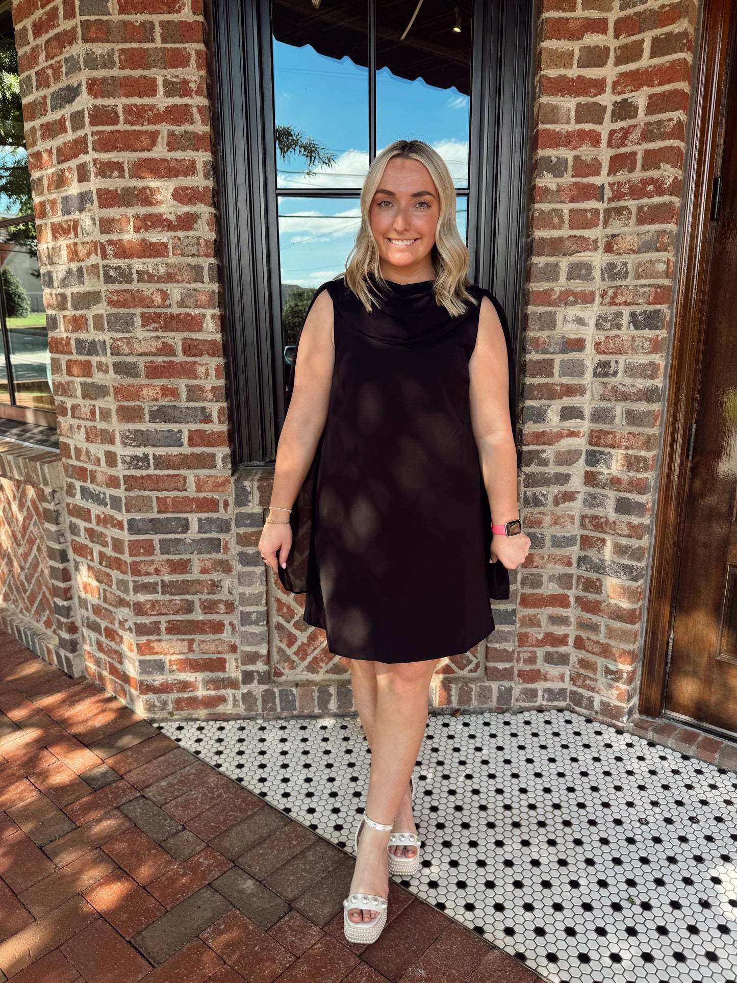 Black Scarf Mini Dress