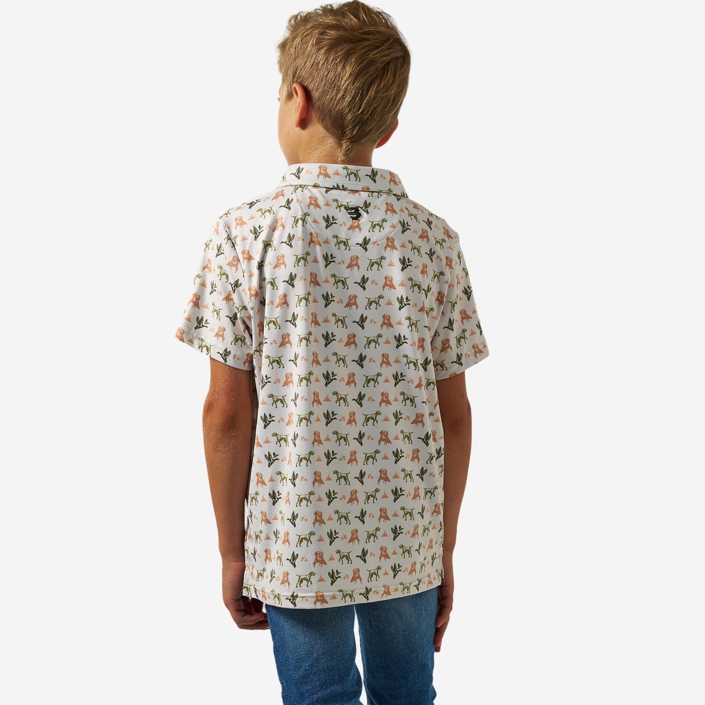 Burlebo Youth Performance Polo | Mallard Duck Dog