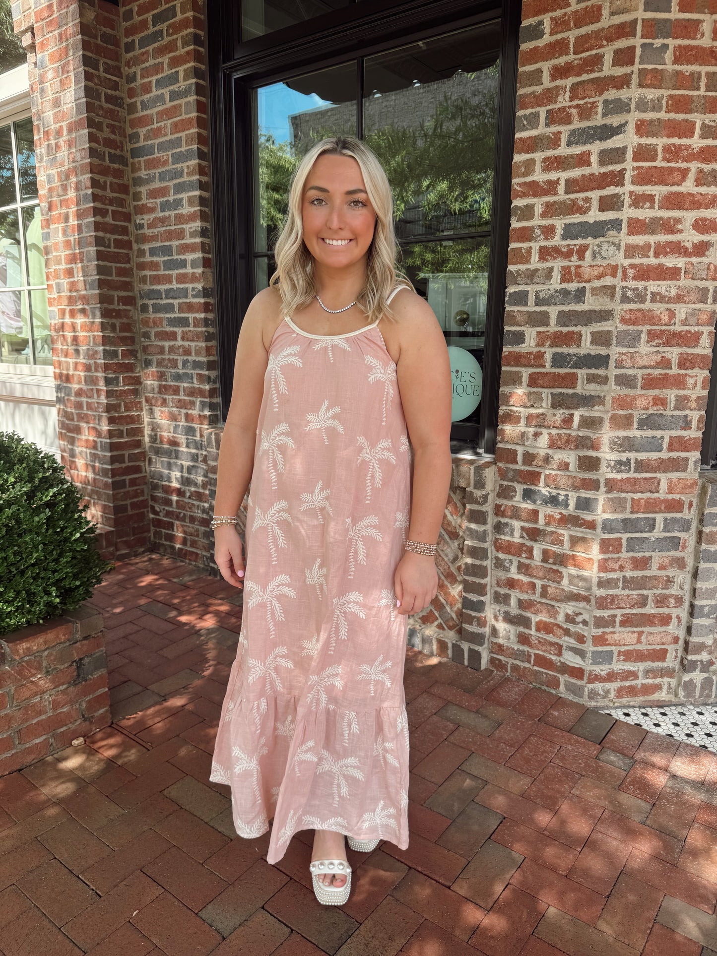 Blush Palm Paraside Dress