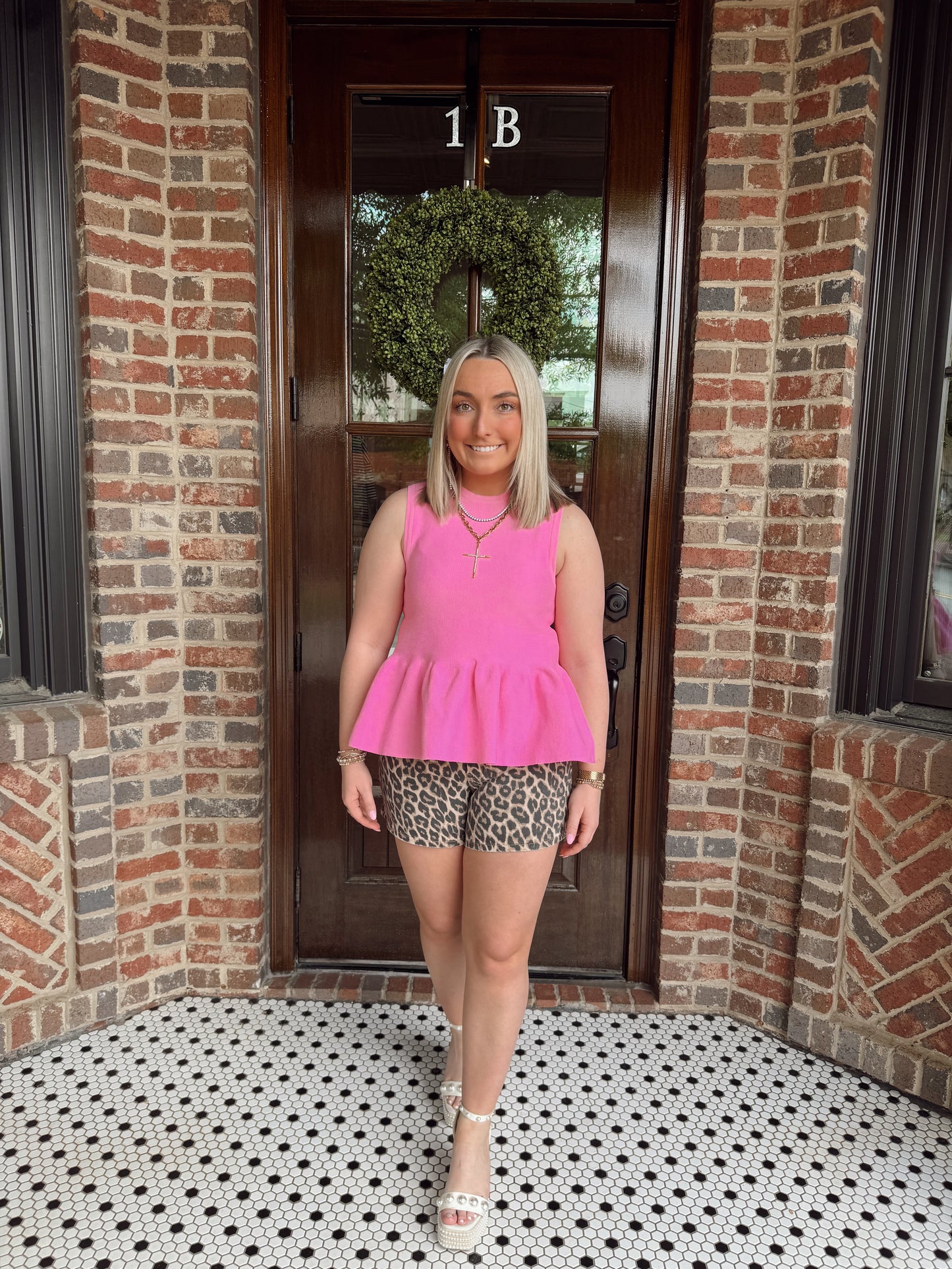 Leopard Print Super High Rise Denim Shorts