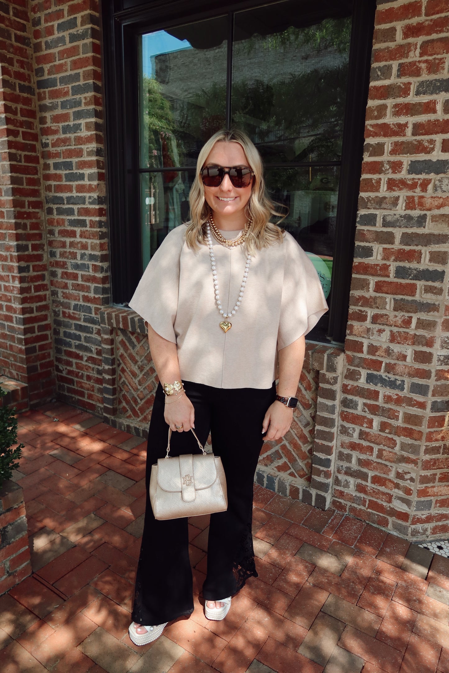 Oatmeal Knit Top