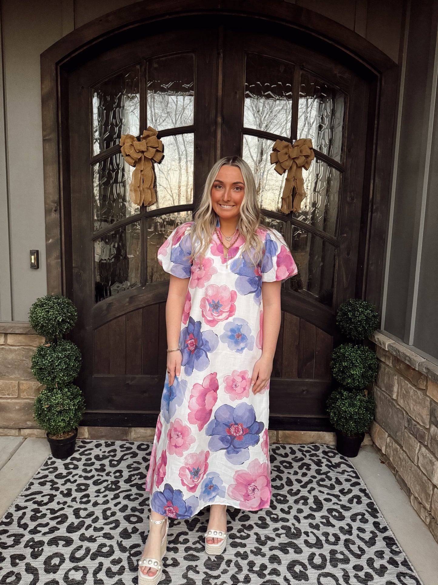 Lavender Floral Maxi Dress