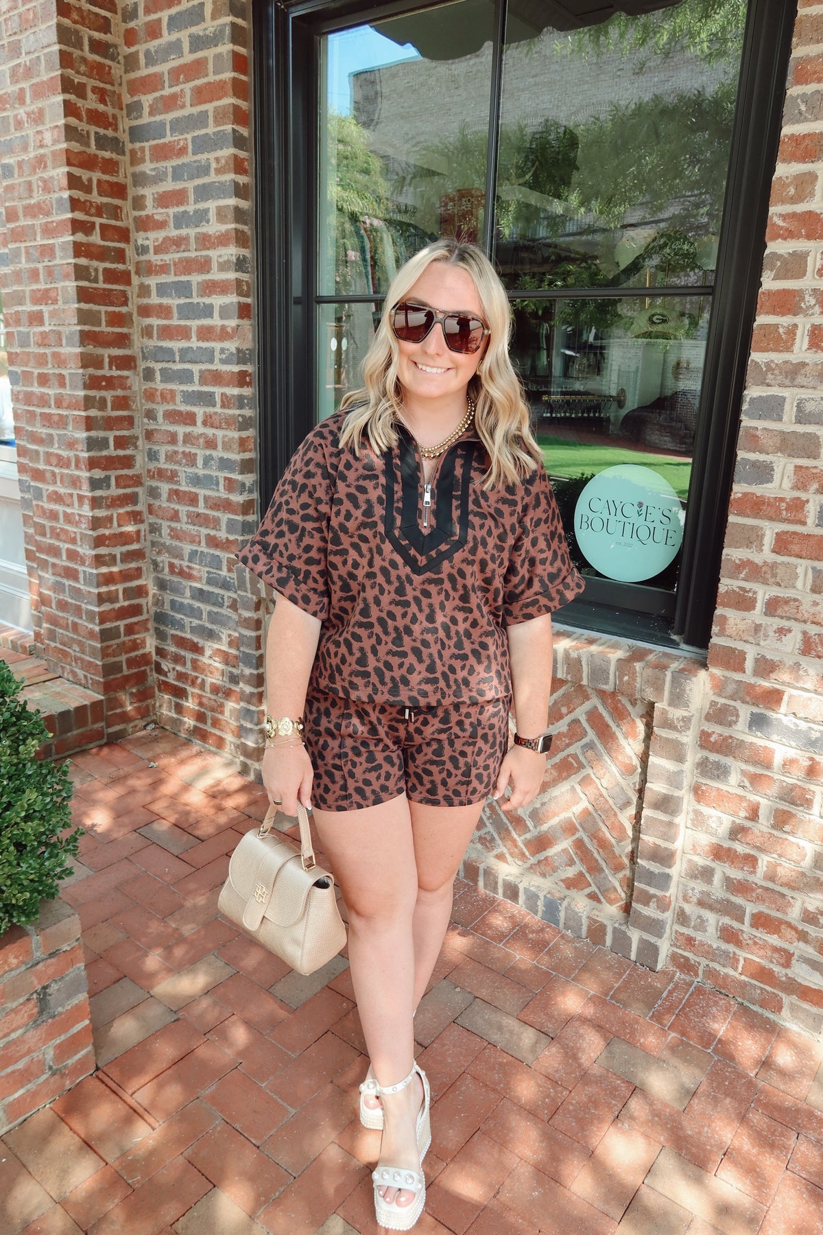 Leopard Top & Short Set